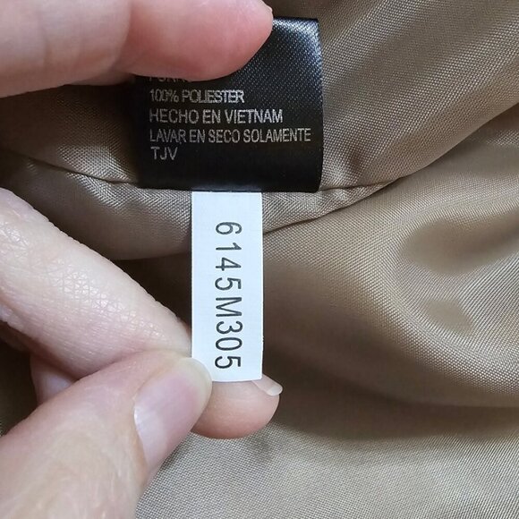 Preston & York Tan Tortoise Print Collarless Blazer Sz 10 - Picture 9 of 9